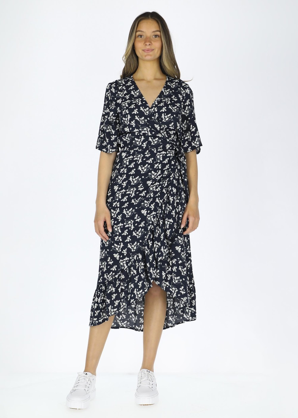 Saint Tropez Wrap Dress W, Navy, 36, Klänningar | Mode - Kjolar & Klänningar | Padelspecialisterna