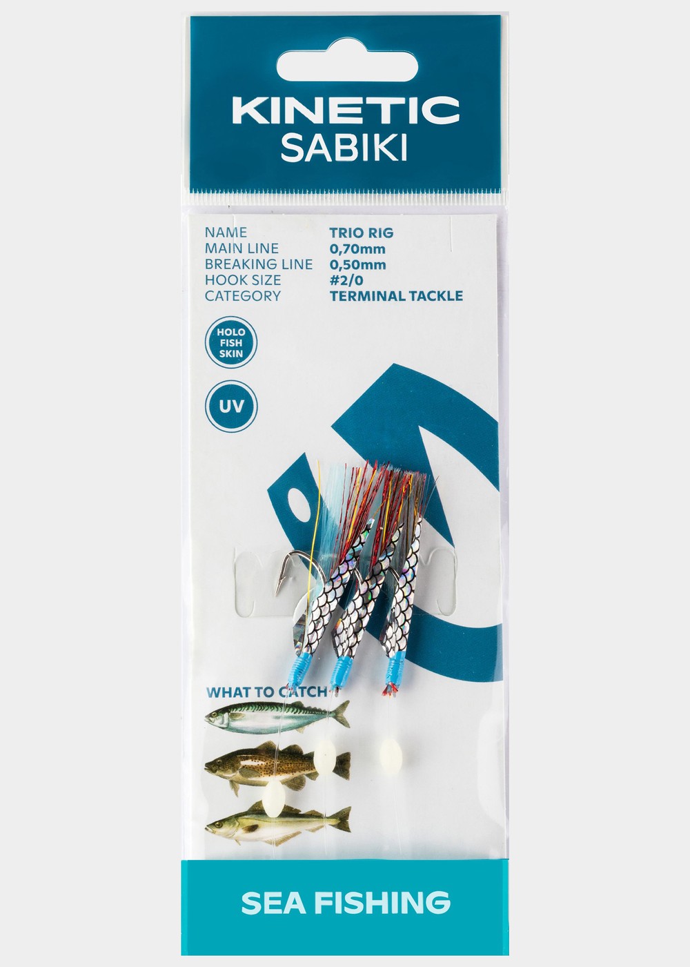 Kinetic Sabiki Trio, Red/Blue Flash, 2/0, Krokar | Sport & aktivitet - Fiske - Krokar och tillbehör - Krokar | Padelspecialisterna
