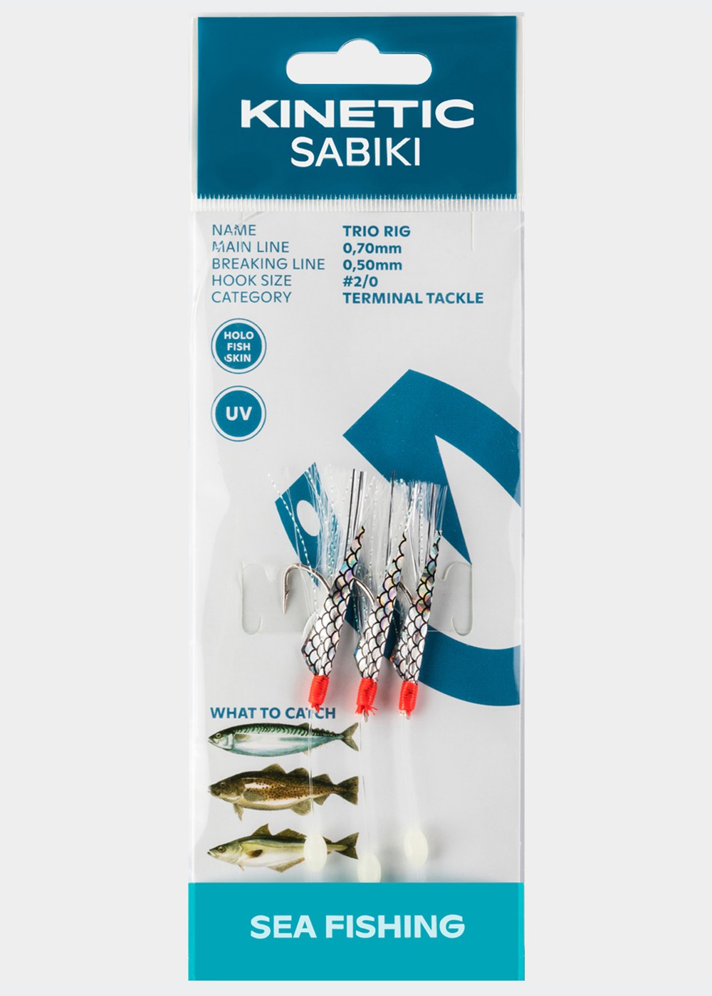 Kinetic Sabiki Trio, White Flash, 2/0, Krokar | Sport & aktivitet - Fiske - Krokar och tillbehör - Krokar | Padelspecialisterna