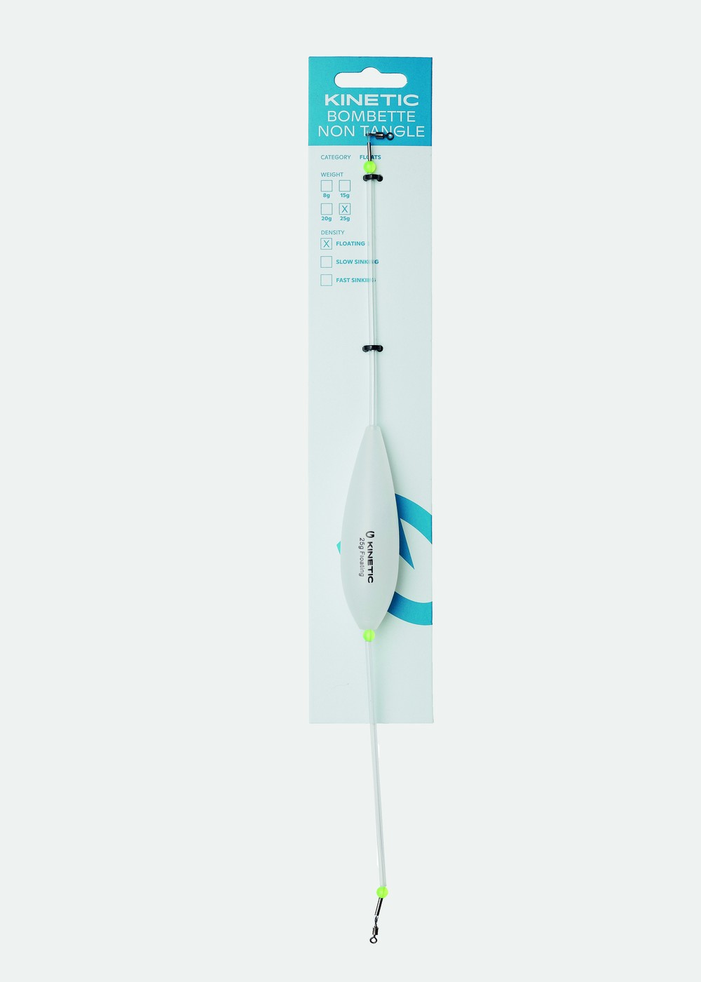 Kinetic Bombette Non Tangle Fl, White, 15, Flöten | Sport & aktivitet - Fiske - Krokar och tillbehör - Flöten | Padelspecialisterna