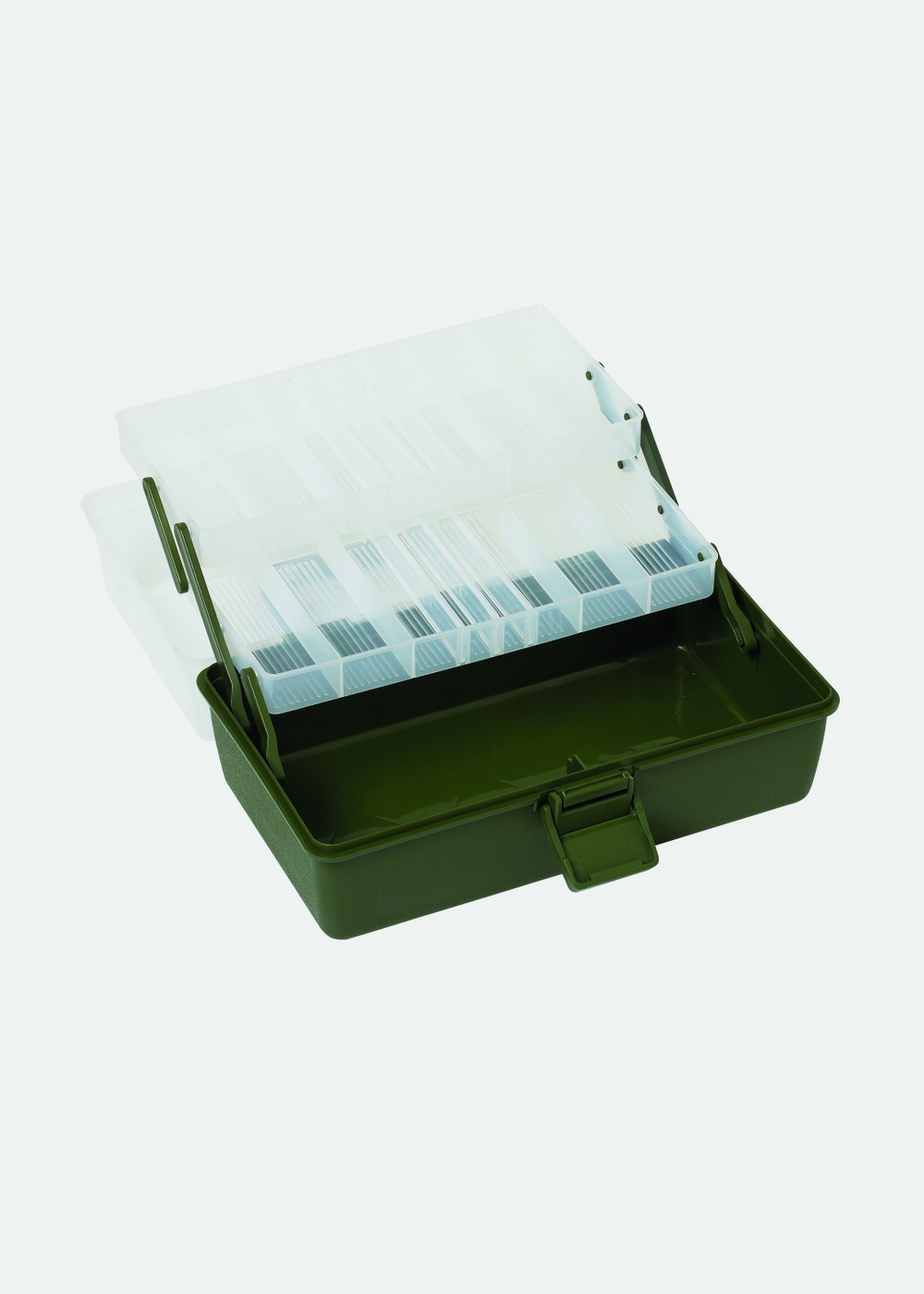 Kinetic Tackle Box, Clear/Green, M, Verktyg Och Tillbehör | Sport & aktivitet - Fiske - Verktyg och tillbehör | Padelspecialisterna