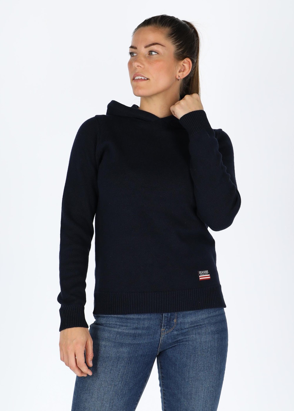 San Diego Hood W, Navy, 42, Stickat | Dam - Kläder - Tröjor - Stickat | Padelspecialisterna