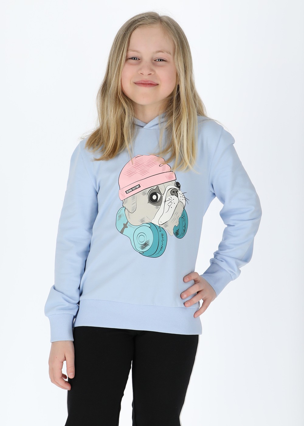 San Diego Hood G Jr, Lt. Blue Headphones, 110, Hoodies | Junior - Kläder - Tröjor - Hoodies | Padelspecialisterna