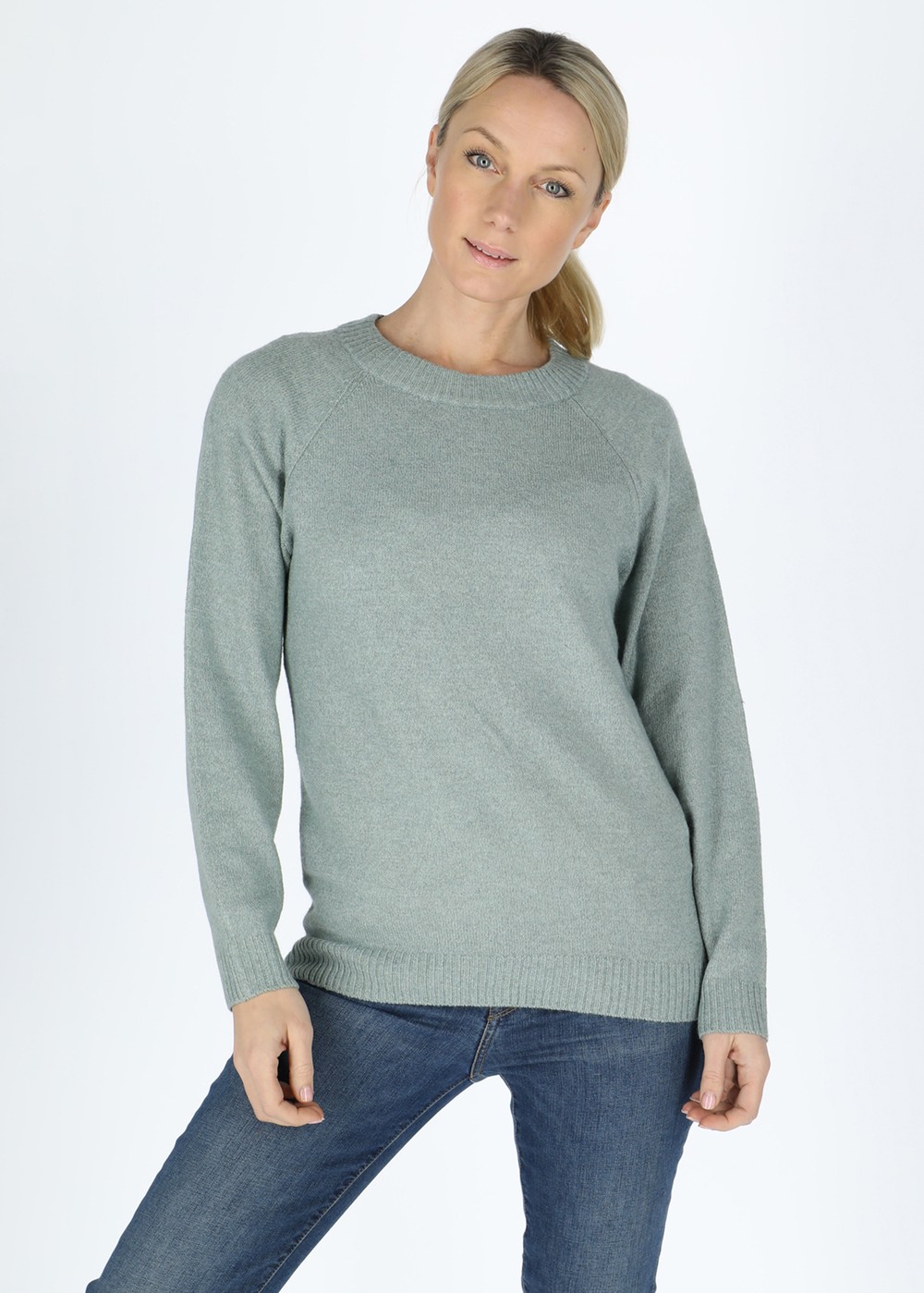 Maine Pullover W, Seaweed Green, 46, Stickat | Dam - Kläder - Tröjor - Stickat | Padelspecialisterna
