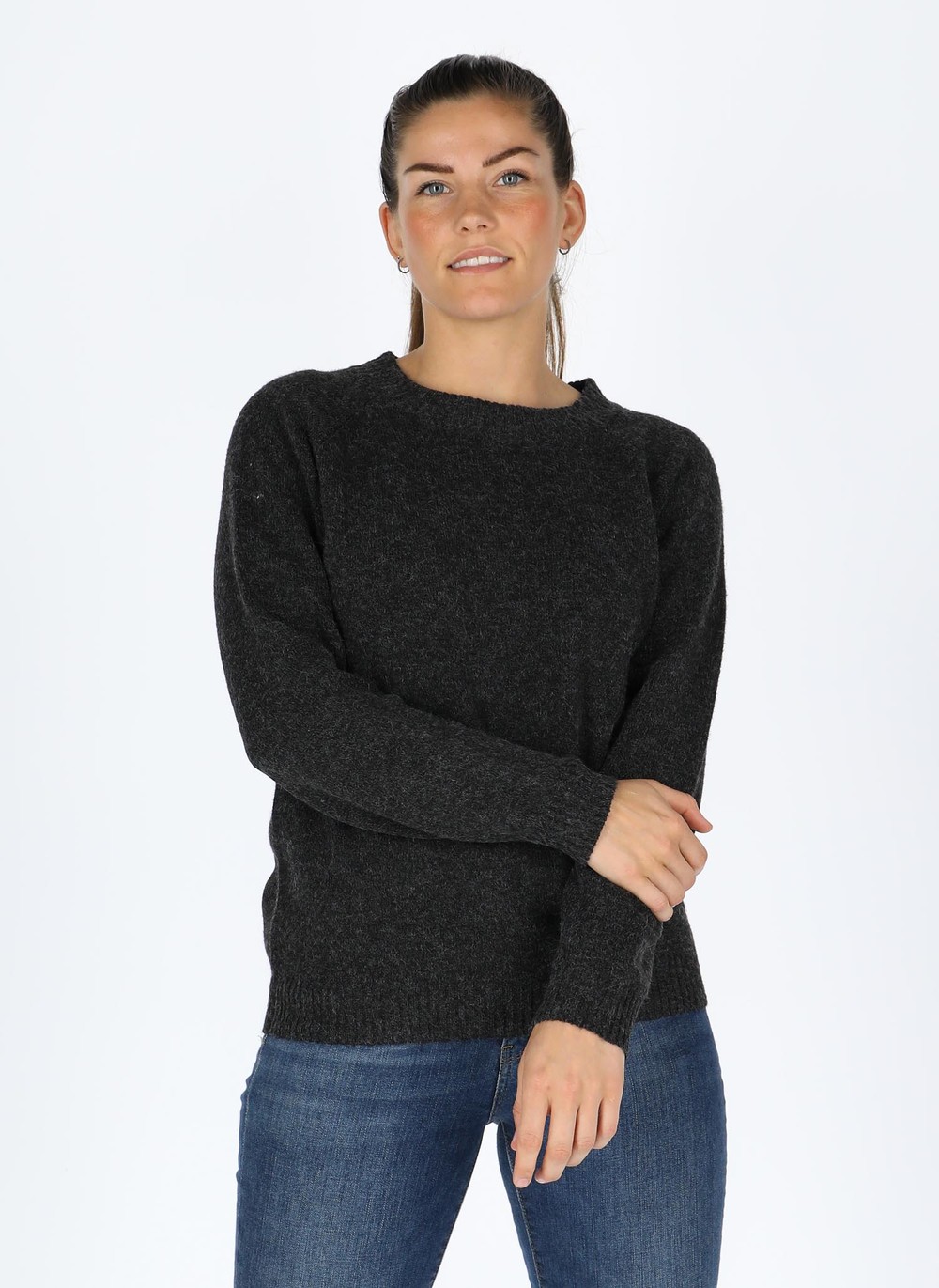 Maine Pullover W, Dk. Grey, 46, Stickat | Dam - Kläder - Tröjor - Stickat | Padelspecialisterna