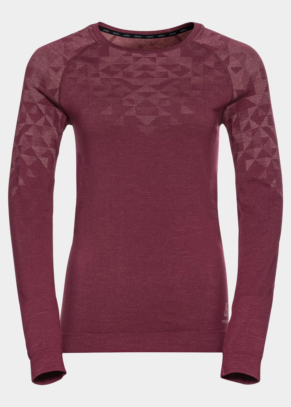 Odlo W Crew Neck L/S Kinship P, Raspberry Fudge Melange, M, Funktionsunderställ | Dam - Kläder - Underställ - Funktionsunderställ | Padelspecialisterna