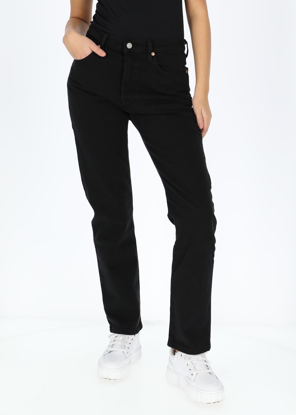 501 Crop, Black Spro, 25/30, Vardagsbyxor | Dam - Kläder - Byxor - Vardagsbyxor | Padelspecialisterna
