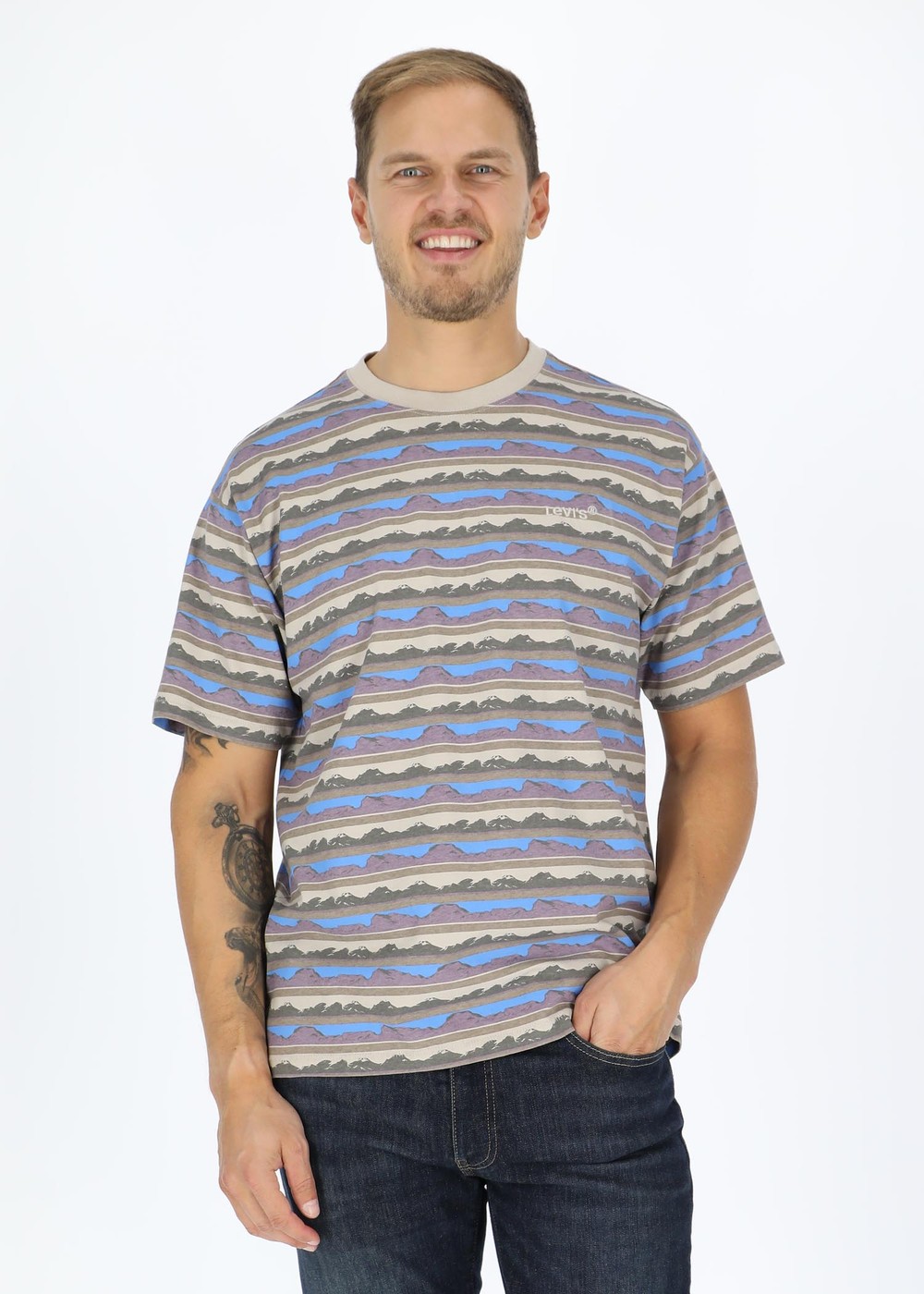 Red Tab Vintage Tee White + Je, Mountainsc, Xs, T-Shirts | Herr - Kläder - T-shirts | Padelspecialisterna
