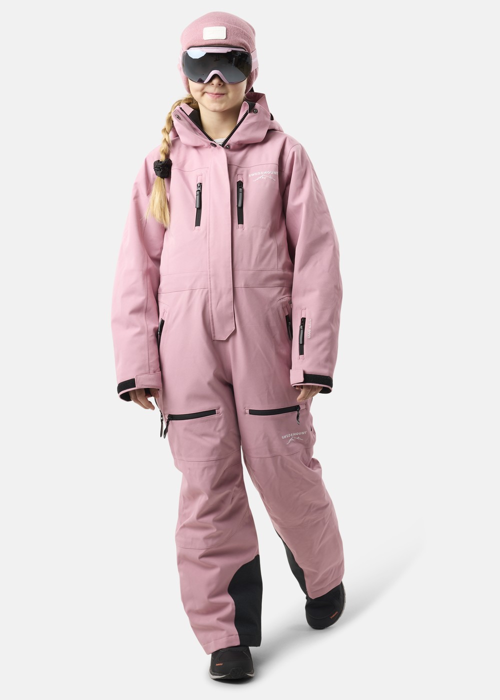 Cervinia Skisuit Jr, Dark Rose/Black, 140, Vinteroveraller | Junior - Kläder - Overaller - Vinteroveraller | Padelspecialisterna
