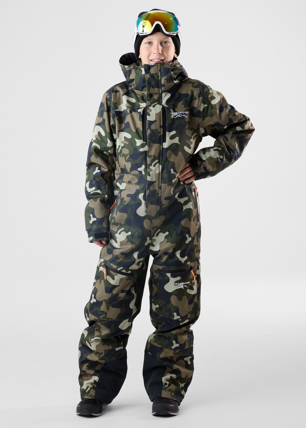 St. Anton Skisuit Jr, Green Camouflage/Black, 150, Vinteroveraller | Junior - Kläder - Overaller - Vinteroveraller | Padelspecialisterna