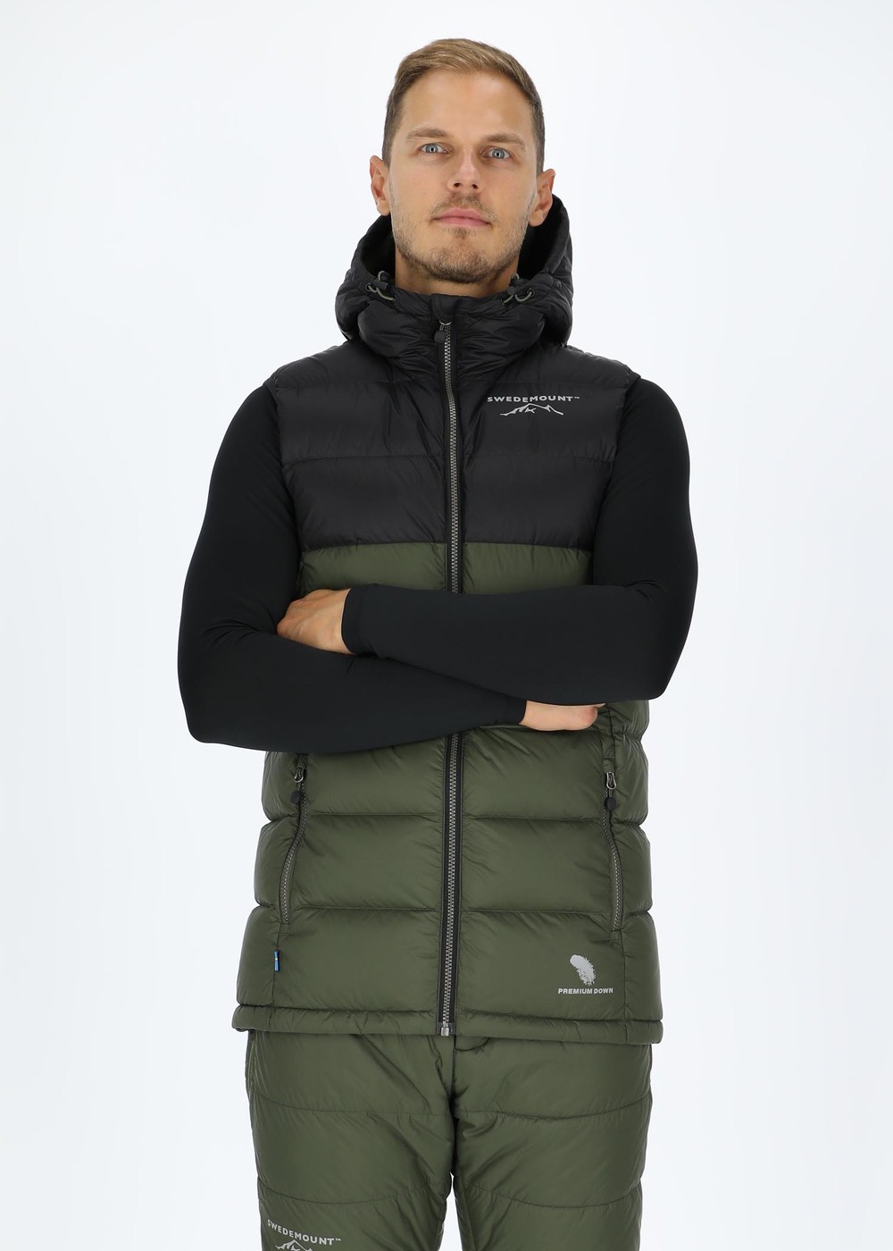 Östersund Down Vest, Black/Olive, Xl, Västar | Herr - Kläder - Jackor - Västar | Padelspecialisterna