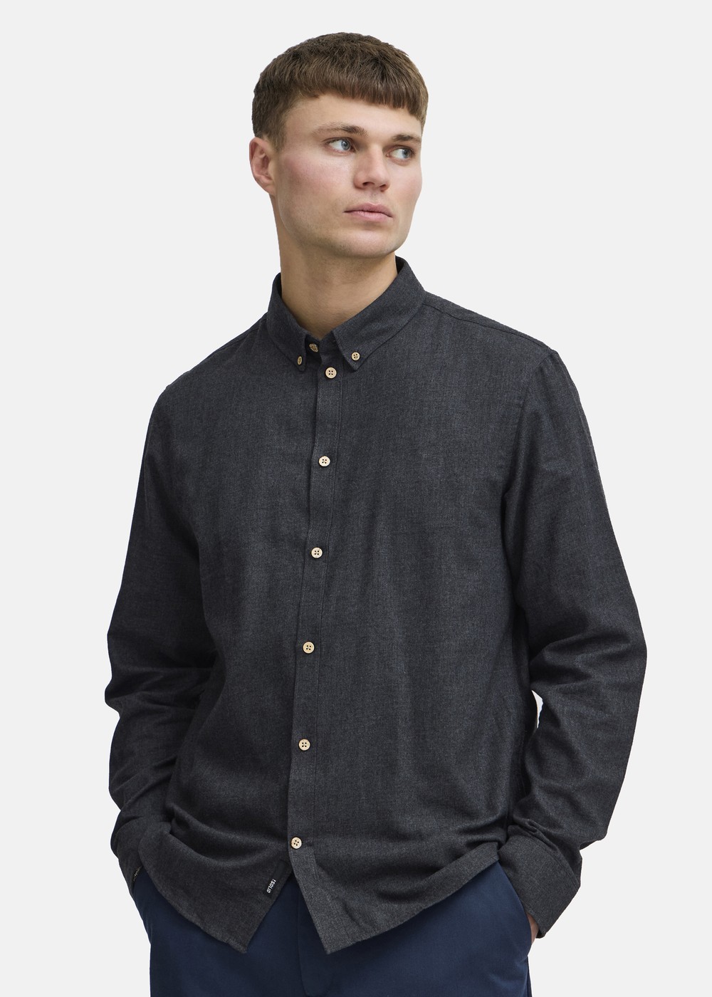 Sdpete Sh, True Black Melange, Xl, Långärmade Skjortor | Herr - Kläder - Skjortor - Långärmade skjortor | Padelspecialisterna