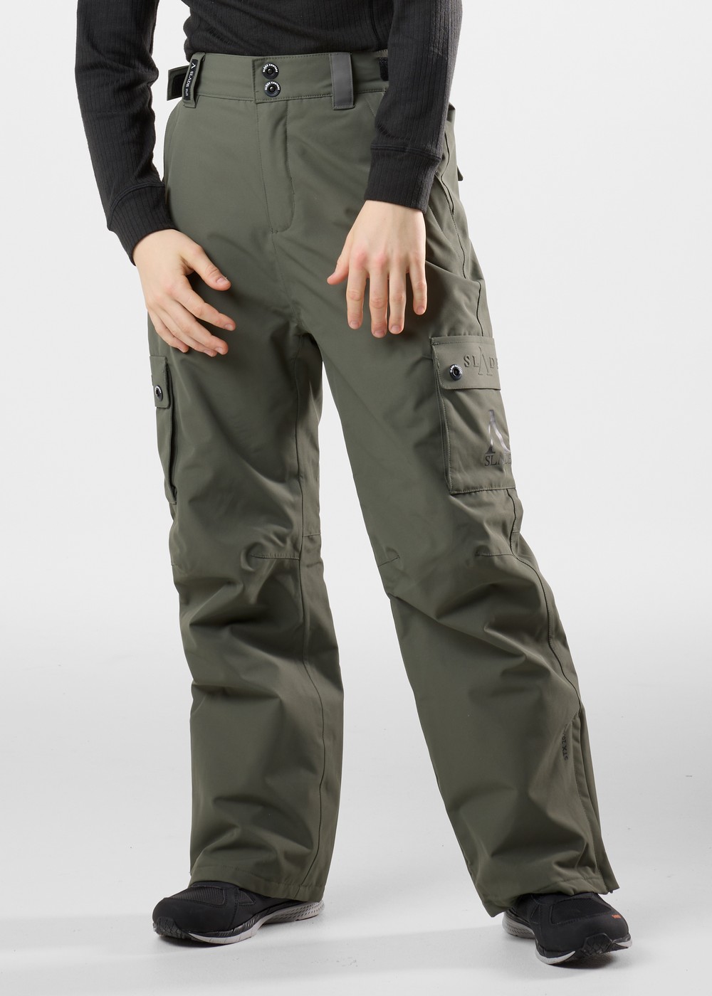 Aspen Shell Pants Jr, Olive, 140, Överdragsbyxor | Junior - Kläder - Byxor - Överdragsbyxor | Padelspecialisterna