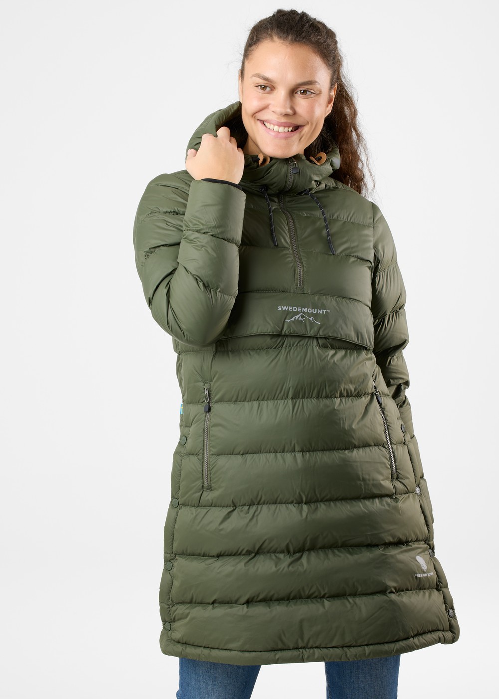 Östersund Down Anorak Long W, Olive/Olive, 40, Anorak | Dam - Kläder - Jackor - Anorak | Padelspecialisterna