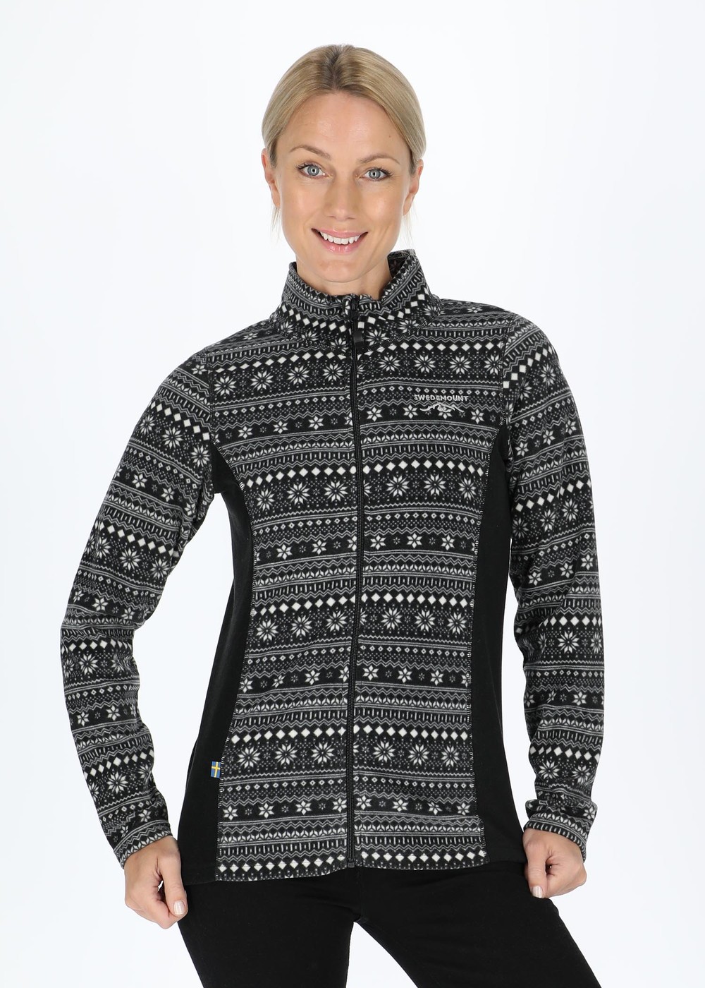 Idre Fleece Ii W, Black/White, 44, Fleecetröjor | Dam - Kläder - Tröjor - Fleecetröjor | Padelspecialisterna