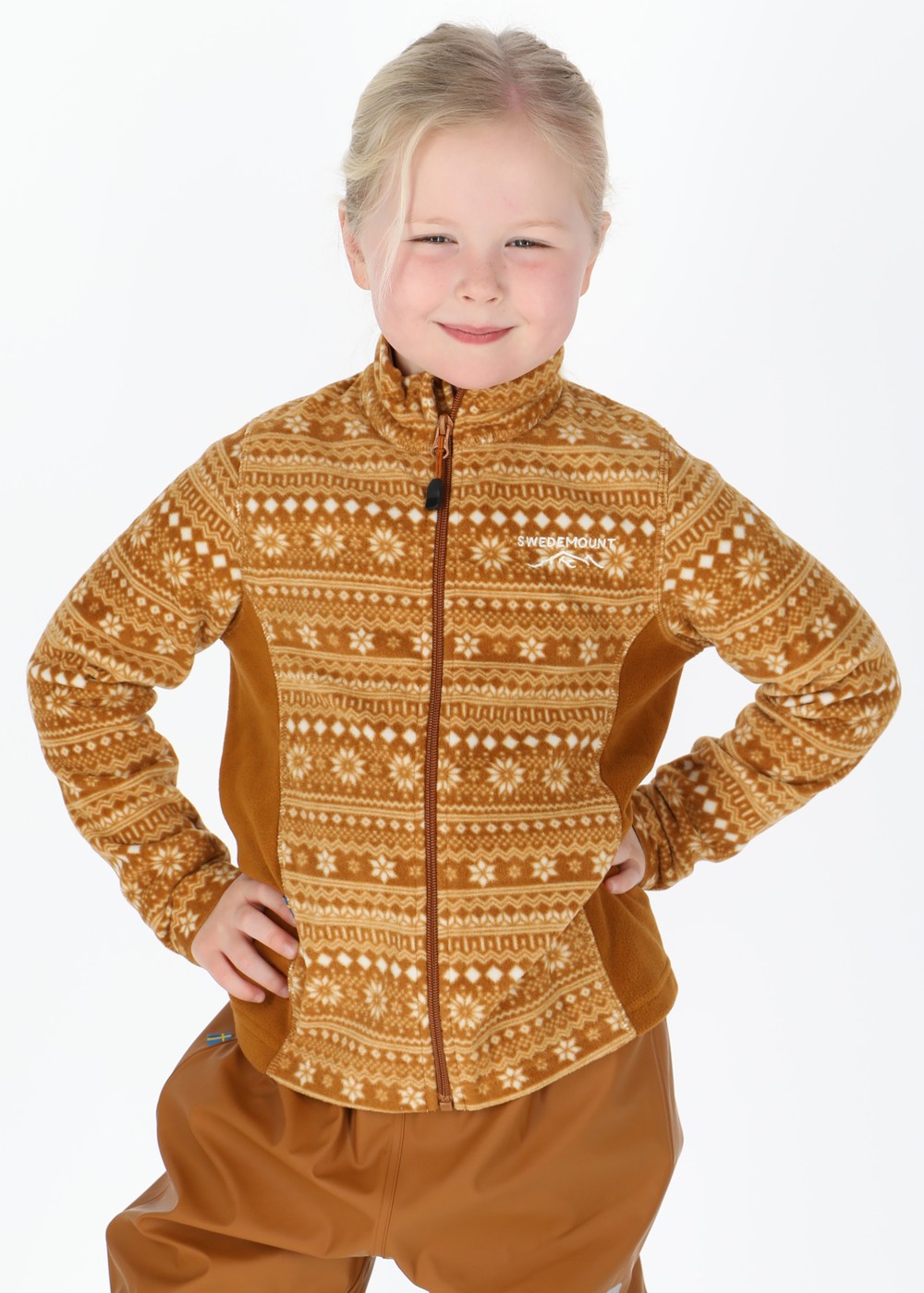 Idre Fleece Ii Jr, Almond/White, 120, Tröjor | Junior - Aktivitet - Outdoorkläder - Tröjor | Padelspecialisterna