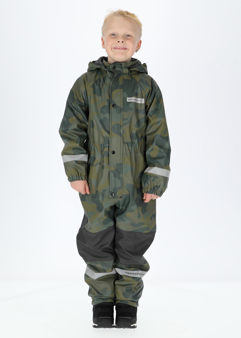 Drop Fleece Rain Suit Jr, Camouflage, 100, Fleeceoveraller | Junior - KlÀder - Overaller - Fleeceoveraller | Padelspecialisterna