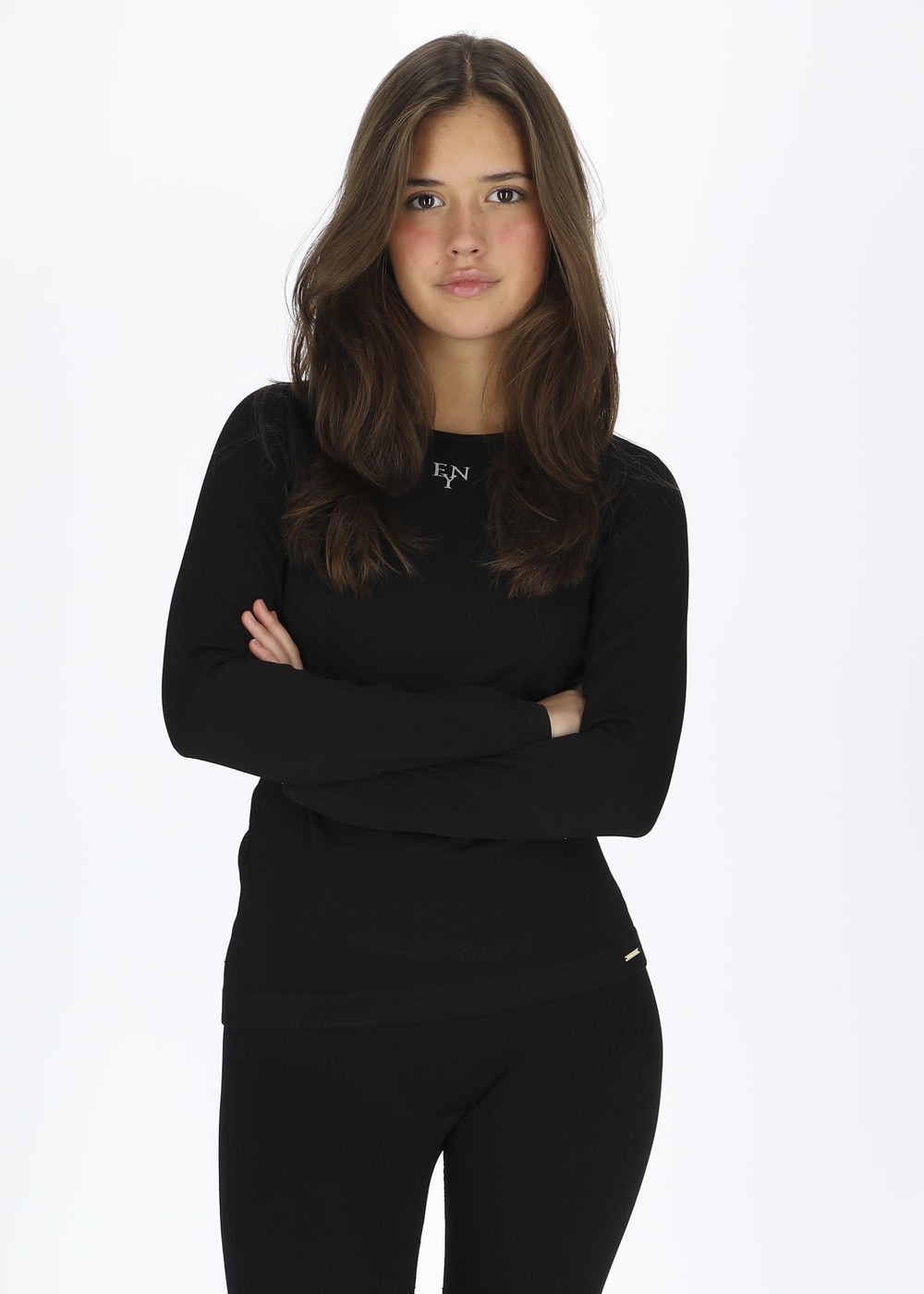 Rib Seamless Long Sleeved Top, Black, Xs/S, Löpar-T-Shirts | Dam - Aktivitet - Löparkläder - Löpar-t-shirts | Padelspecialisterna
