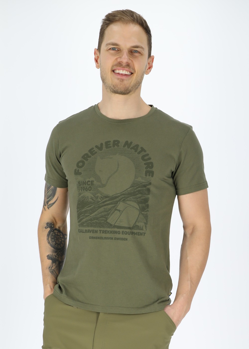 Fjällräven Equipment T-Shirt M, Green, S, T-Shirts | Herr - Aktivitet - Outdoorkläder - T-shirts | Padelspecialisterna