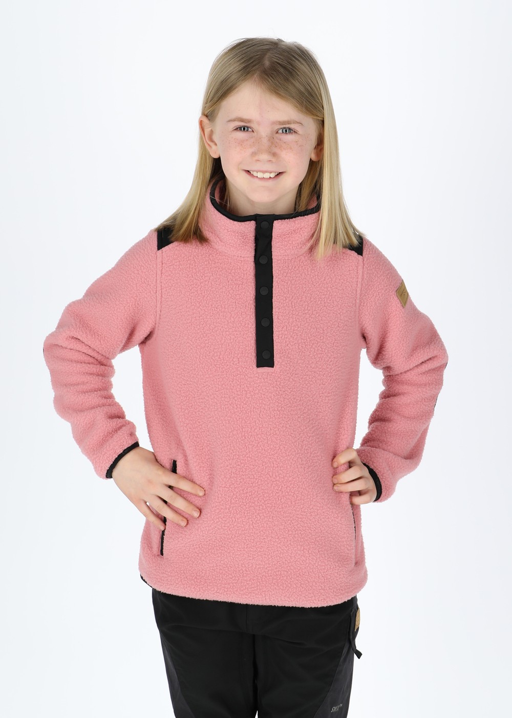 Nordkap Pile Halfneck Jr, Dusty Rose/Black, 150, Tröjor | Junior - Aktivitet - Outdoorkläder - Tröjor | Padelspecialisterna