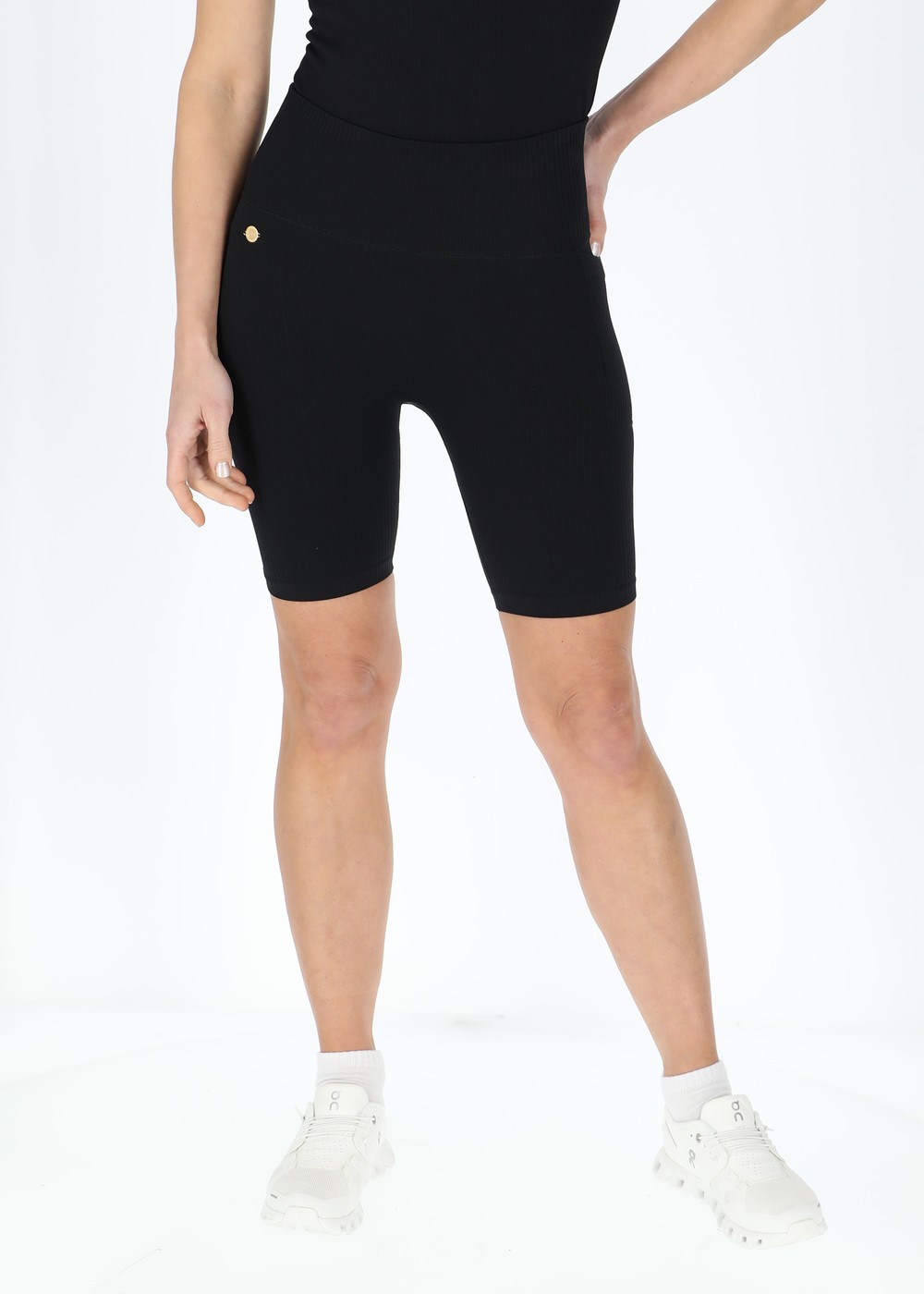 Ribbed Seamless Short Tights W, Black, 34,  Korta Tights