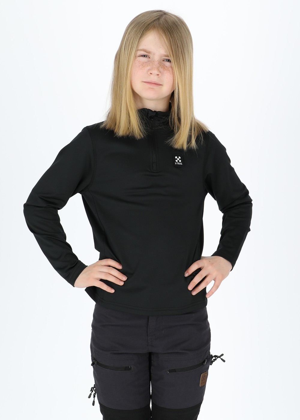 Active Halfzip Jr, Black, 110, Sweatshirts | Junior - Kläder - Tröjor - Sweatshirts | Padelspecialisterna