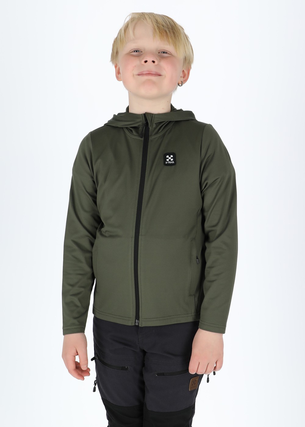 Active Fullzip Hood Jr, Olive, 120, Hoodies | Junior - Kläder - Tröjor - Hoodies | Padelspecialisterna