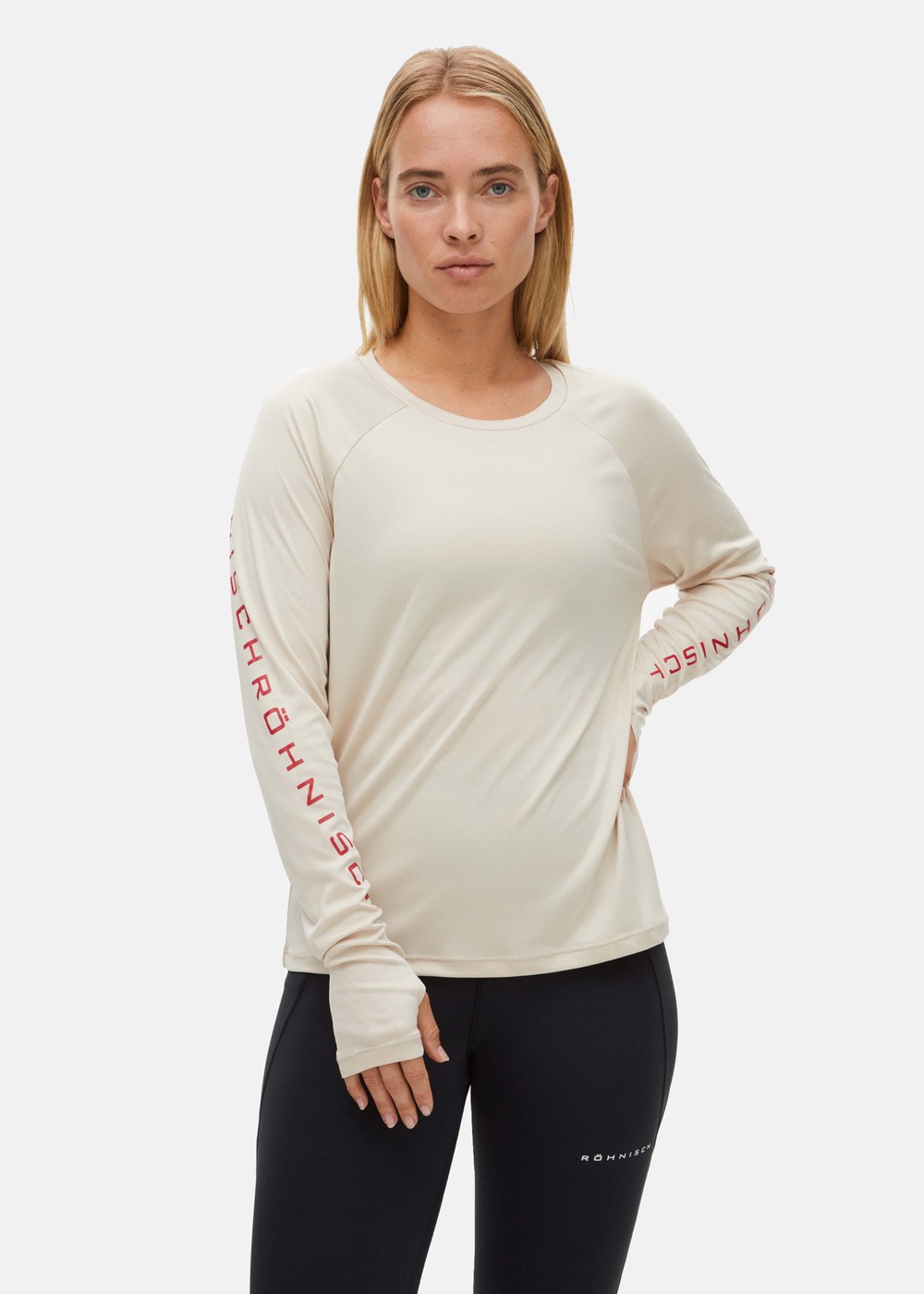 Active Logo Long Sleeve, Oatmeal, Xs, Träningströjor | Dam - Aktivitet - Träningskläder - Träningströjor | Padelspecialisterna