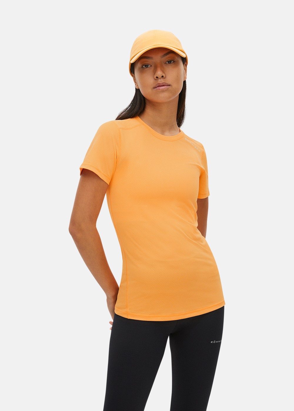 Jacquard Tee, Blazing Orange, Xs, Tränings-T-Shirts | Dam - Aktivitet - Träningskläder - Tränings-t-shirts | Padelspecialisterna