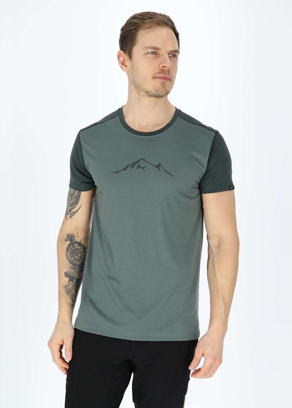 Trondheim Lyocell Tee, Olive/Dk Olive, S, T-Shirts | Herr - Aktivitet - Outdoorkläder - T-shirts | Padelspecialisterna