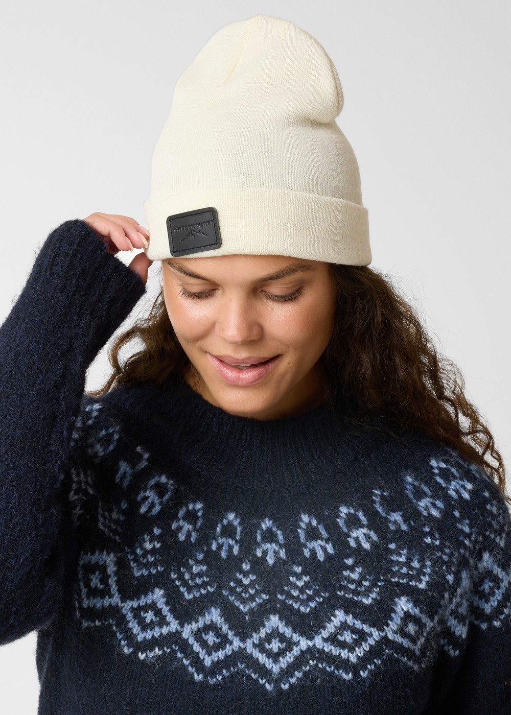 Nordic Wool Beanie, Offwhite/Black, Onesize, Mössor | Dam - Aktivitet - Outdoorkläder - Mössor | Padelspecialisterna
