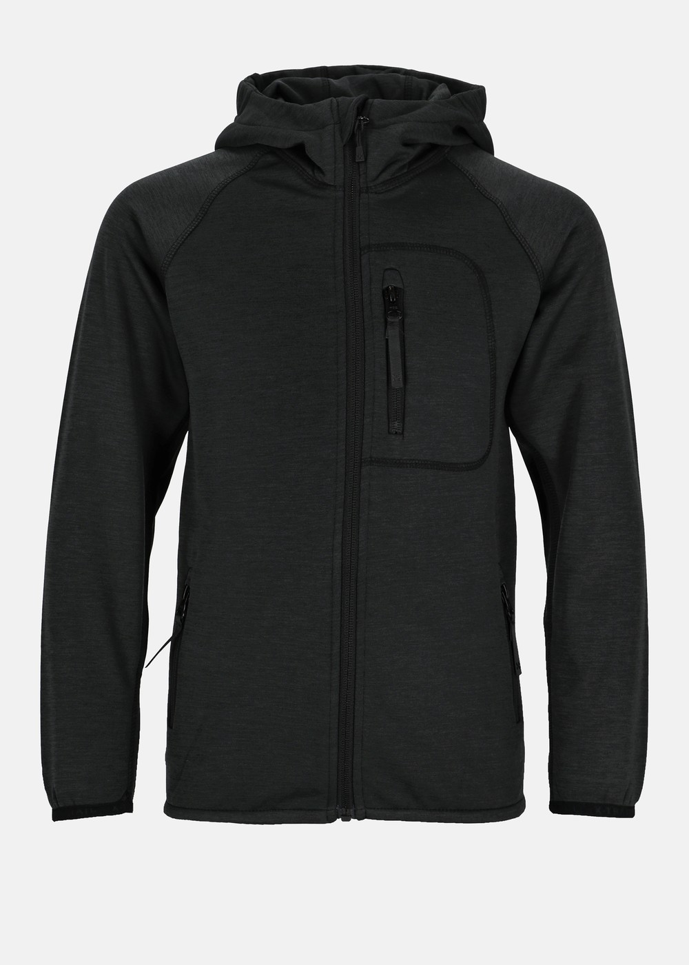 Colorado Stretch Melange Hood Jr, Black Melange, 120, Fleecetröjor | Junior - KlÀder - Tröjor - Fleecetröjor | Padelspecialisterna
