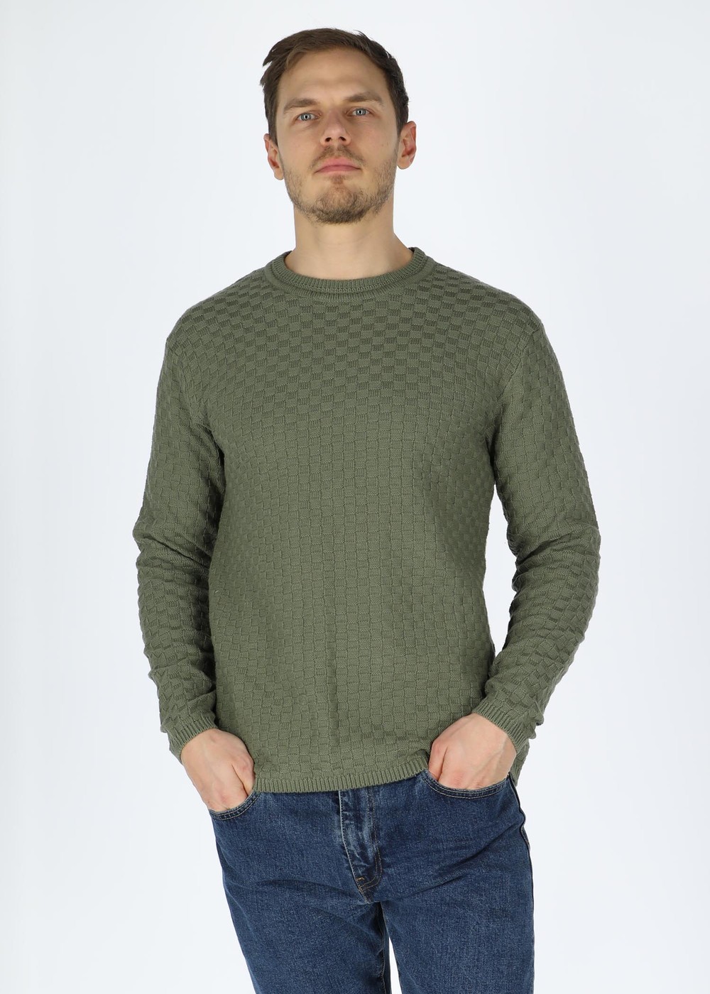 Sdelijah, Deep Lichen Green, S, Stickat | Herr - KlÀder - Tröjor - Stickat | Padelspecialisterna
