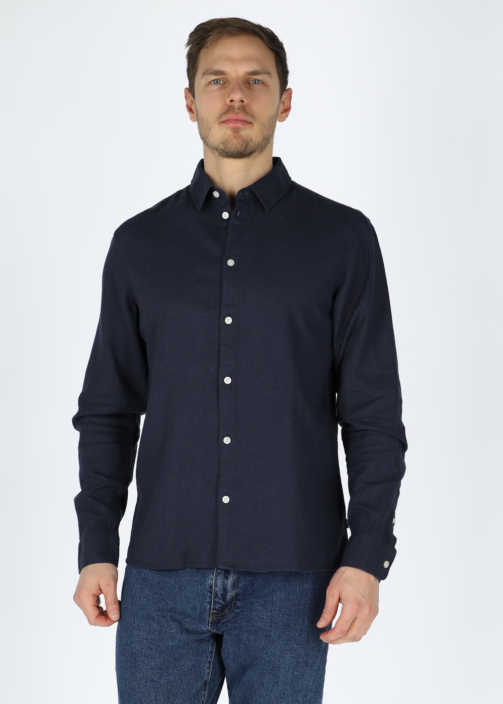 Sdenea Allan Ls, Insignia Blue, 2xl, Långärmade Skjortor | Herr - Kläder - Skjortor - Långärmade skjortor | Padelspecialisterna