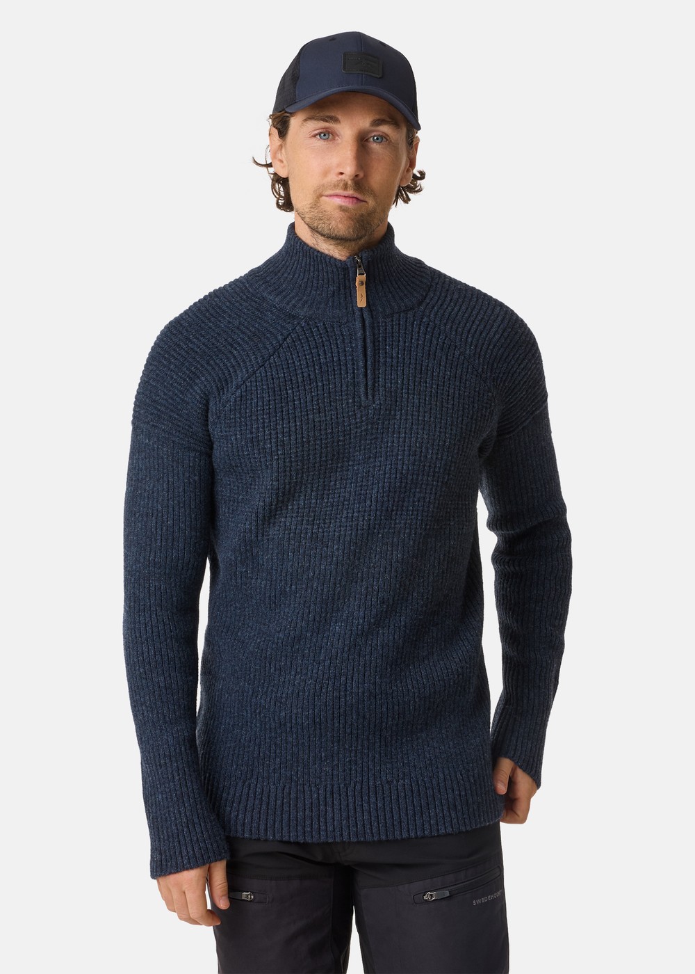 Nordkap Wool Sweater Half Zip, Navy Melange, 3xl, Mode | Mode | Padelspecialisterna