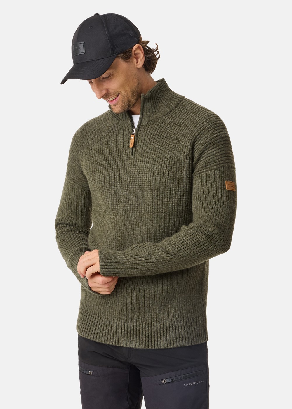 Nordkap Wool Sweater Half Zip, Olive Melange, 3xl, Mode | Mode | Padelspecialisterna