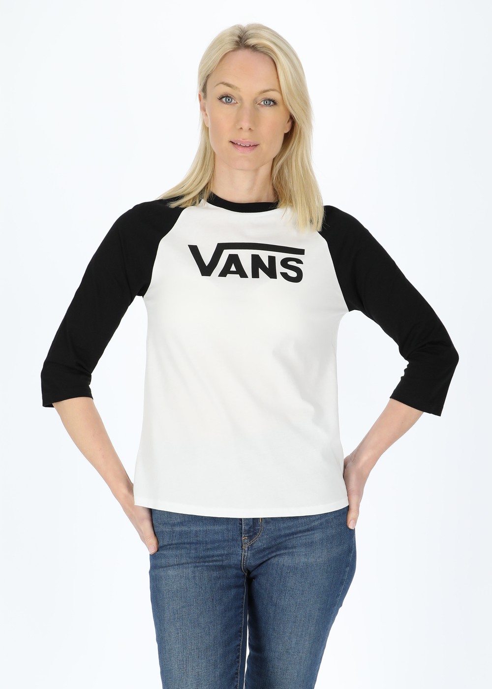 Drop V Raglan-B, White, S, T-Shirts | Dam - Kläder - T-shirts | Padelspecialisterna