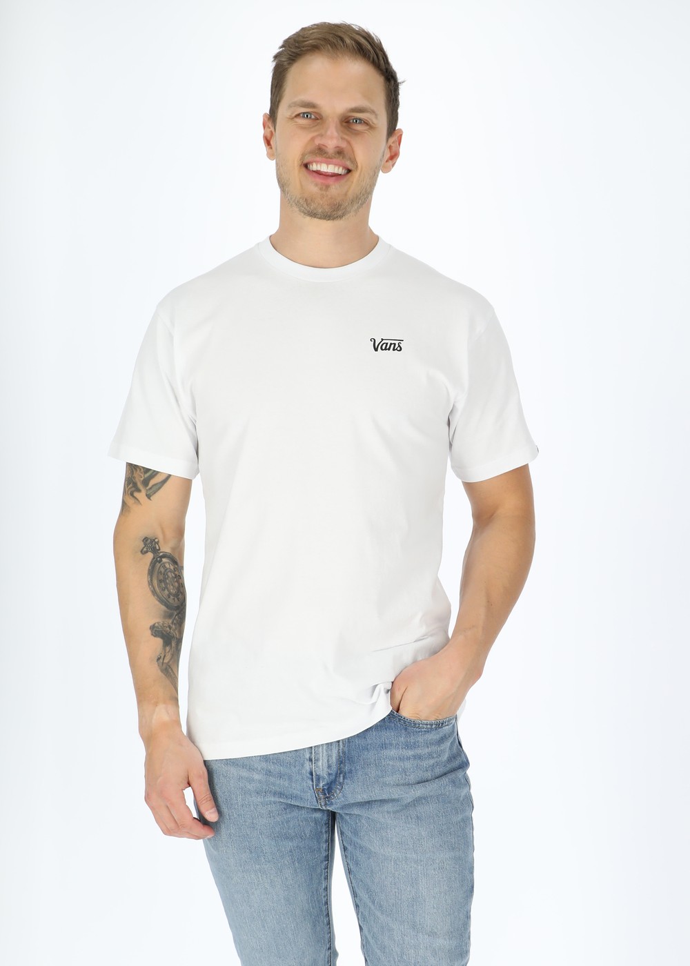 Mini Script Tee-B, White, S, T-Shirts | Herr - Kläder - T-shirts | Padelspecialisterna
