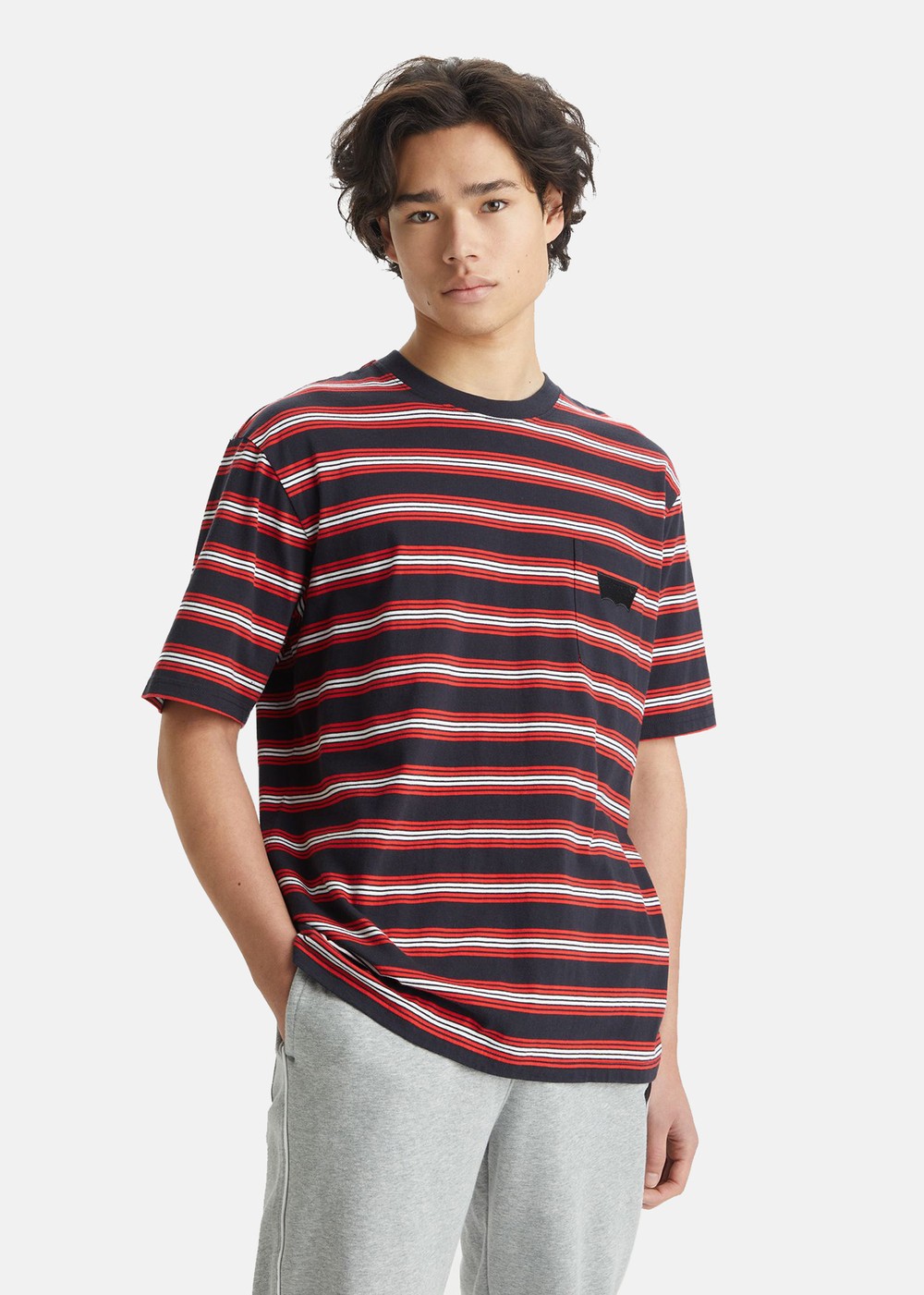Stay Loose Graphic, Stripe Bw, S, T-Shirts | Herr - Kläder - T-shirts | Padelspecialisterna