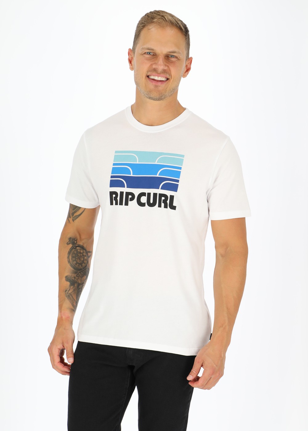 Surf Revival Waving Tee, Optical White, M, T-Shirts | Herr - Kläder - T-shirts | Padelspecialisterna