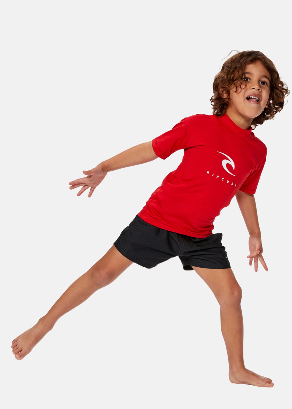Corps S/S Rash Vest -Boy, Red, 4, Bikinis | Junior - Kläder - Badkläder - Bikinis | Padelspecialisterna