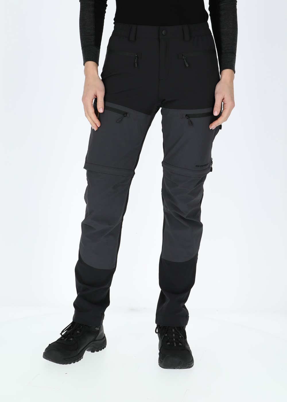 Lofoten Stretch Zip-Off Pants W, Black/Charcoal, 48, Byxor | Dam - Aktivitet - Outdoorkläder - Byxor | Padelspecialisterna
