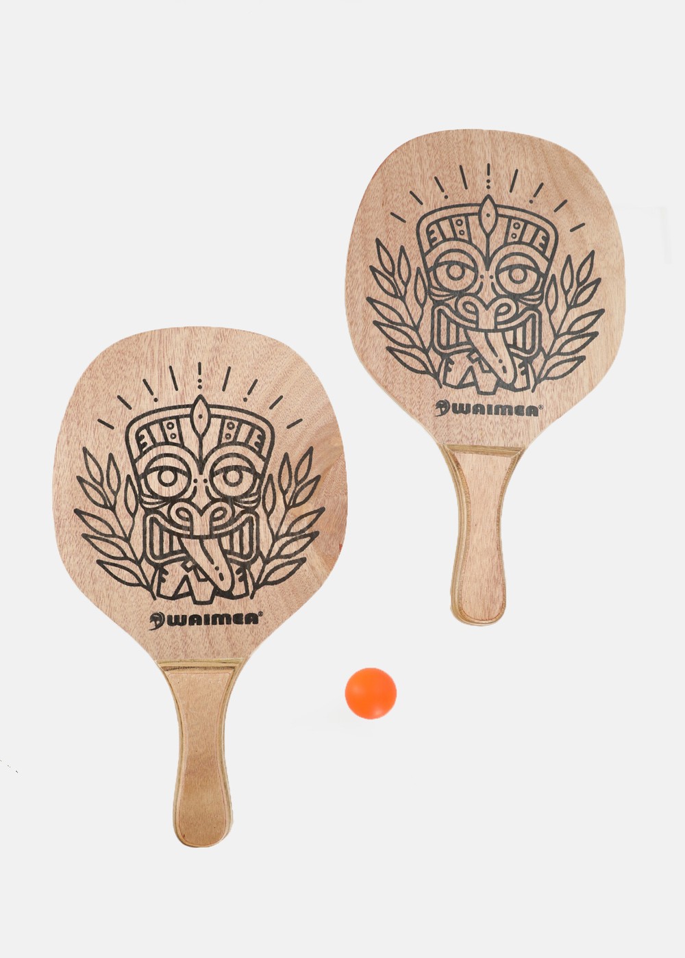 Beach Paddle Set With Wooden G, Blanc/Black/Fluorescent Orange, Onesize, Sommarlek | Sport & aktivitet - Sommar & Hav - Sommarlek | Padelspecialisterna