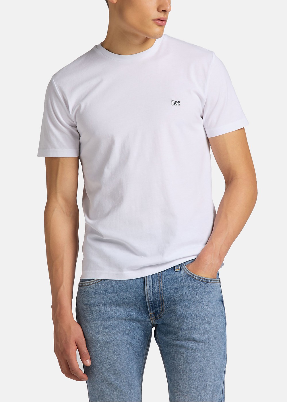 Ss_Patch_Logo_Tee White, White, L, T-Shirts | Herr - Kläder - T-shirts | Padelspecialisterna