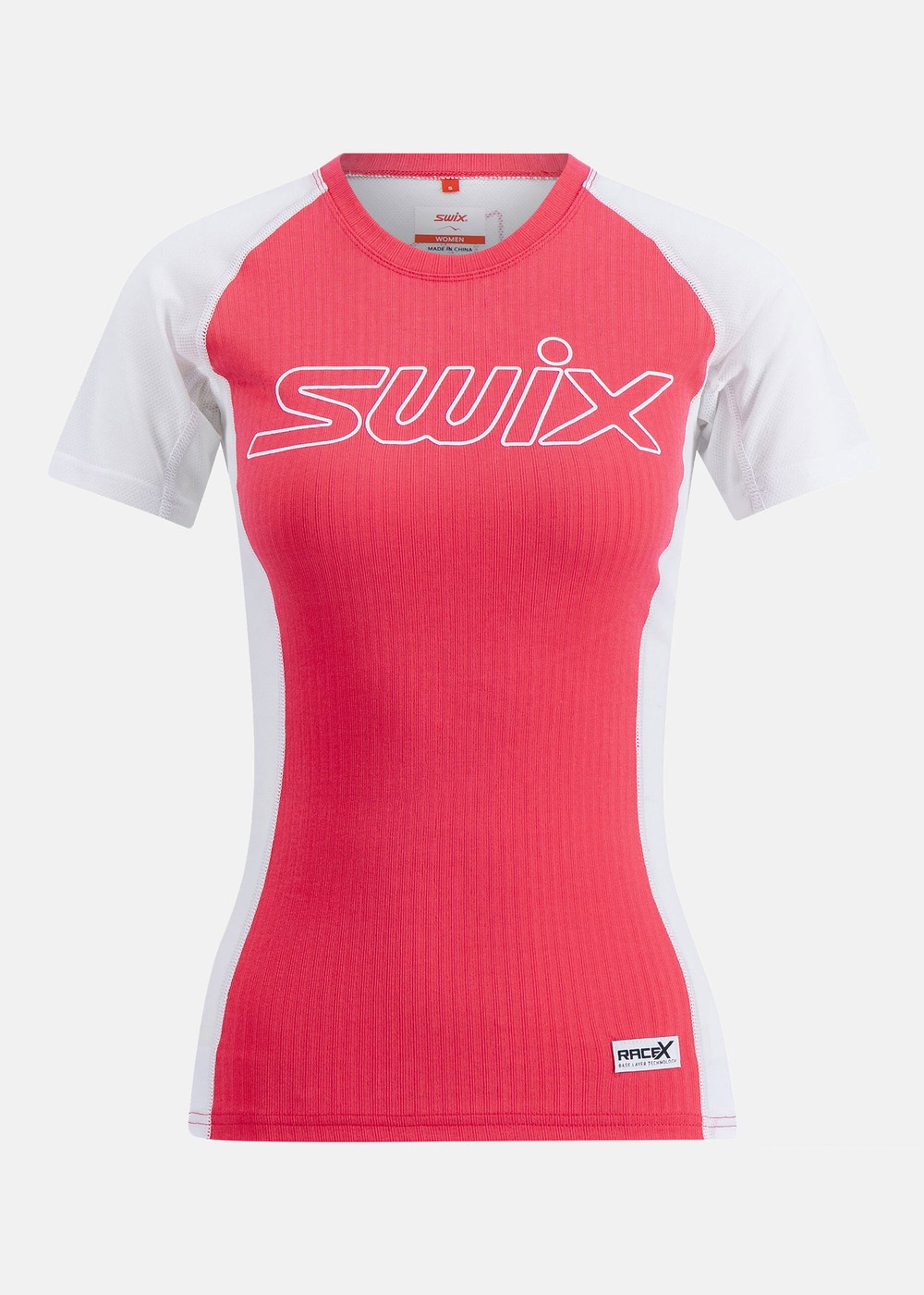 Racex Light Ss W, Cherry Berry / Bright White, L, Tränings-T-Shirts | Dam - Aktivitet - Träningskläder - Tränings-t-shirts | Padelspecialisterna
