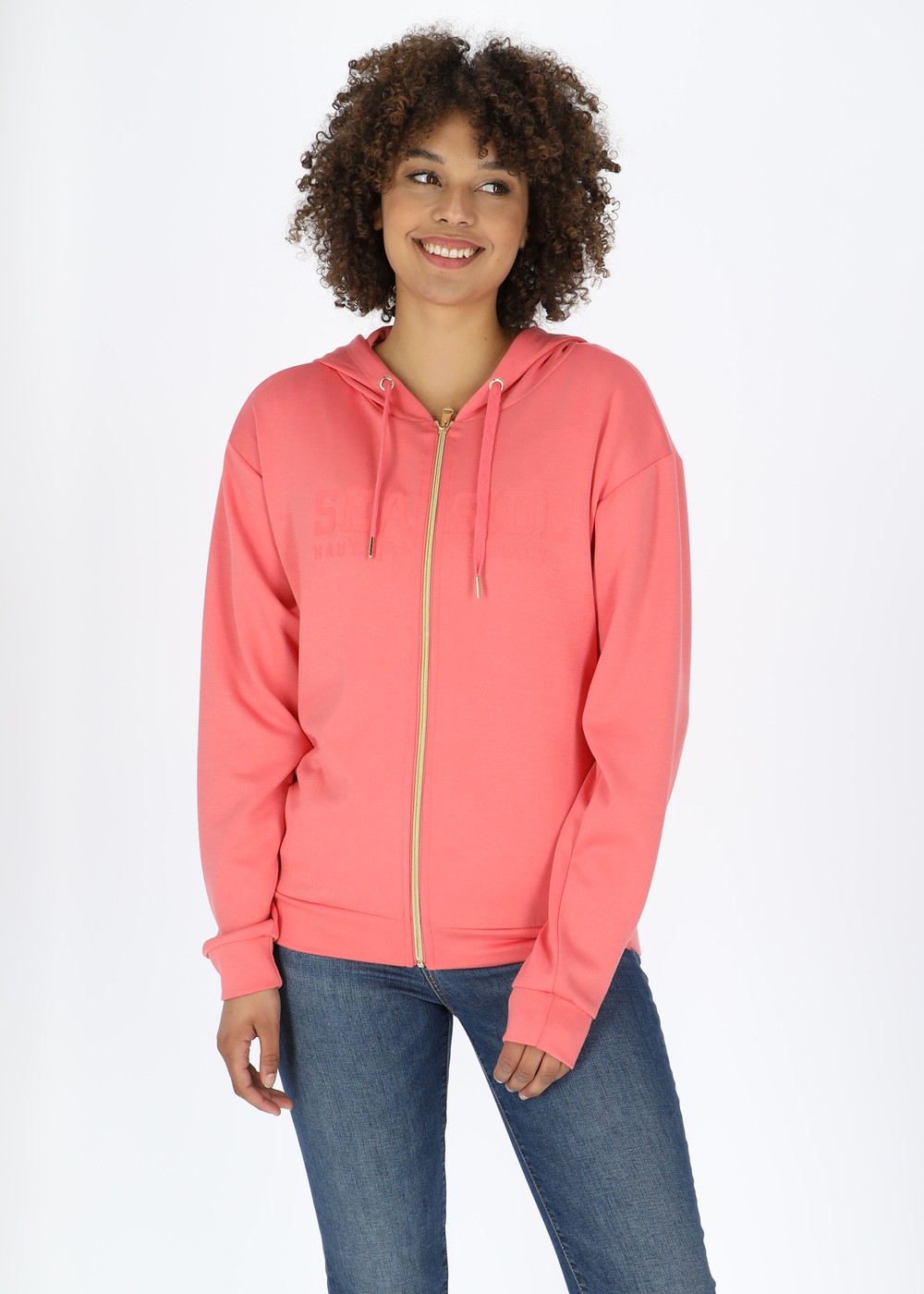Houston Zip Hood W, Tea Rose, 38, Hoodies | Dam - Kläder - Tröjor - Hoodies | Padelspecialisterna