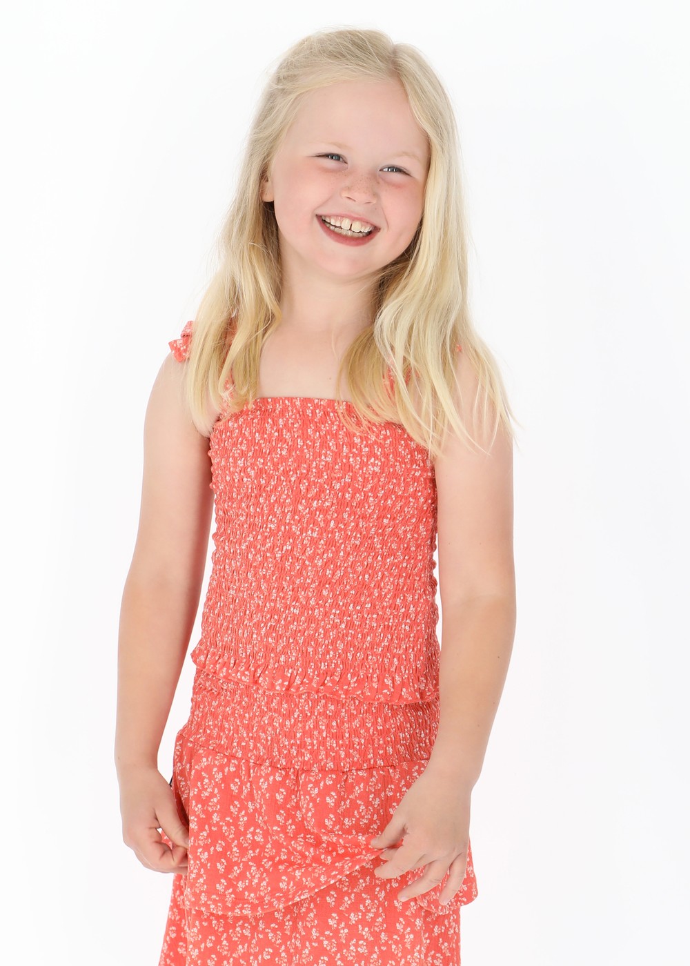 Maine Smock Top Jr, Blush Flower, 170, Toppar | Junior - Kläder - Toppar | Padelspecialisterna