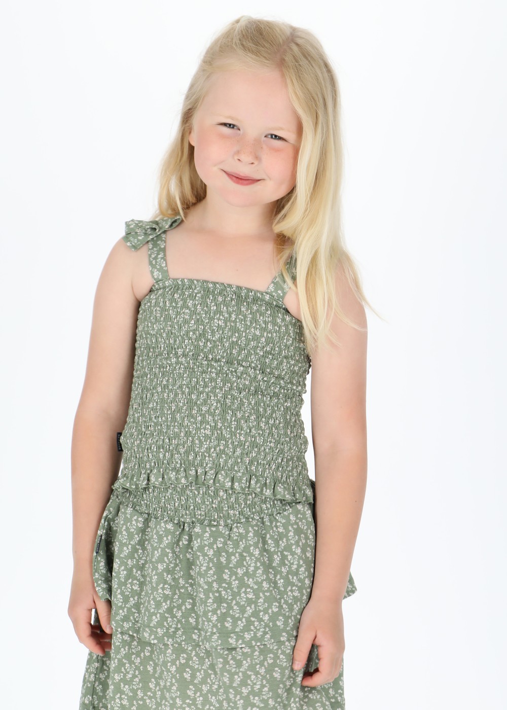 Maine Smock Top Jr, Seaweed Flower, 170, Toppar | Junior - Kläder - Toppar | Padelspecialisterna