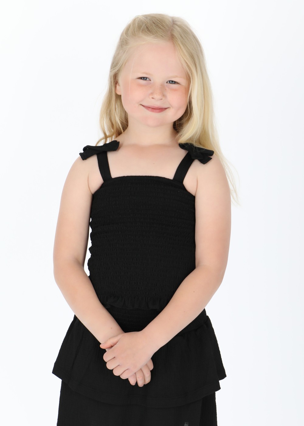 Maine Smock Top Jr, Black, 120, Toppar | Junior - Kläder - Toppar | Padelspecialisterna