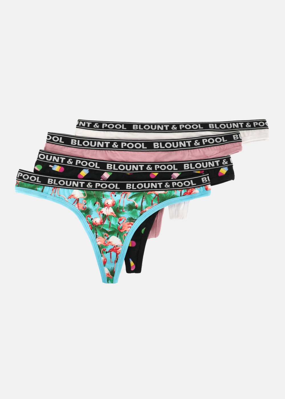 Tropical String 4-Pack, Black Ice Cream/Dusty Rose/Tur, Xl, Underkläder | Dam - Kläder - Underkläder | Padelspecialisterna